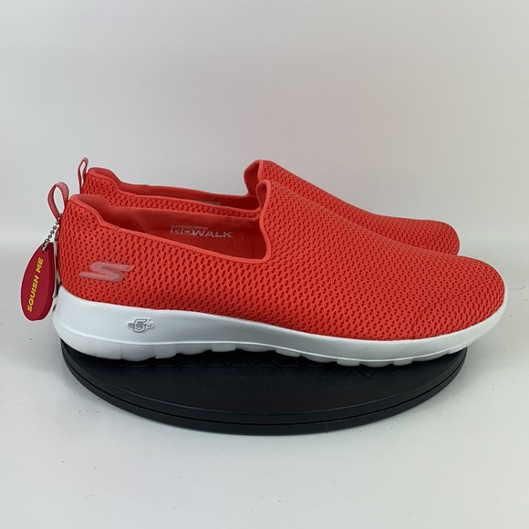 Skechers Go Walk Joy Slip On Casual Shoes Orange/White 15600 Women’s Size 13 - Picture 4 of 12